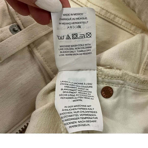 J. Crew Women’s Toothpick Jeans Pants Size 26 Cream/Ivory Color Summer 2017 - Picture 8 of 12